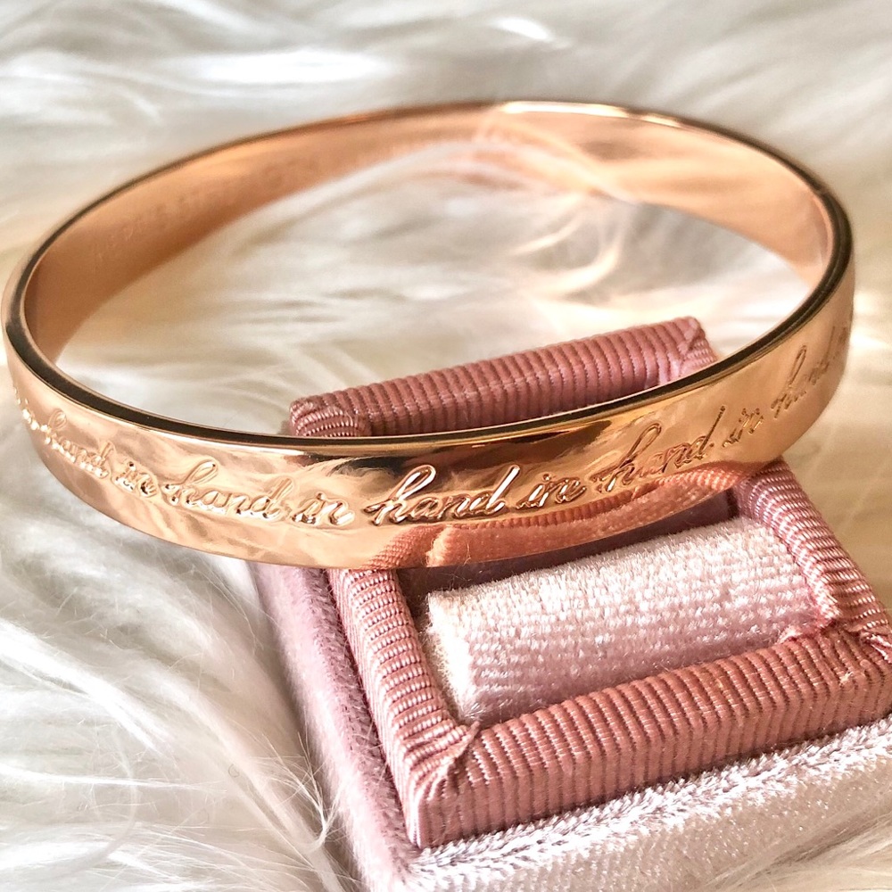 Kate Spade Rose Gold Hand in Hand bangle